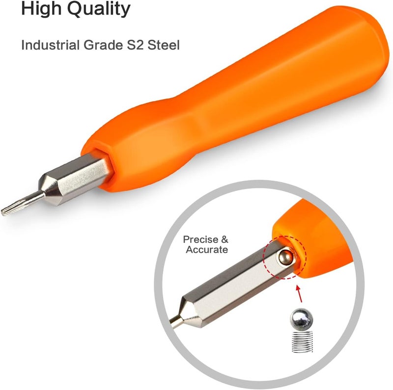 HAO HELPER Video Screwdriver Bit Set for Battery and Wifi Access - Fits All Video Doorbell Models (Orange) - Image 5